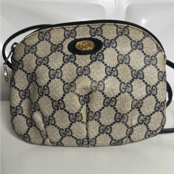Gucci Handbags - Gucci Beige and Blue  Patterned Crossbody Bag